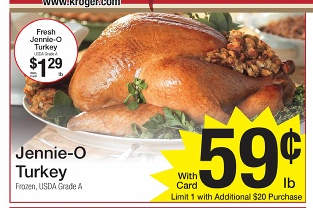 how much is a turkey at kroger