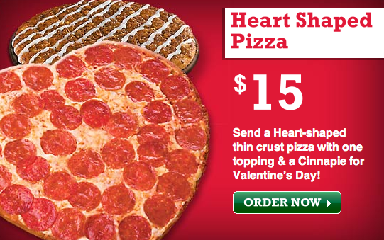 Heart Shaped Pizzas for Valentines Day - Papa Johns and Papa Murphys - MyLitter - One Deal At A Time