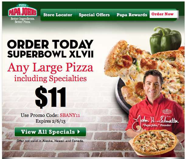 43 papa johns bogo coupon