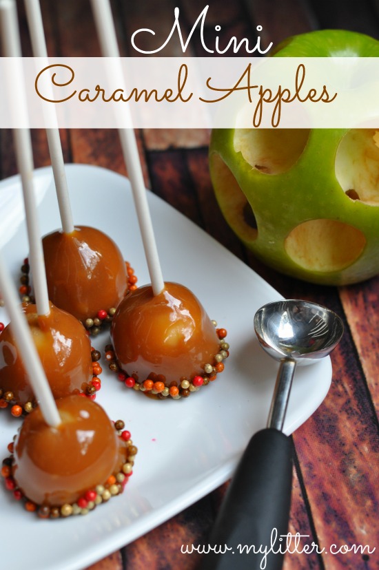 Mini Caramel Apple Pops