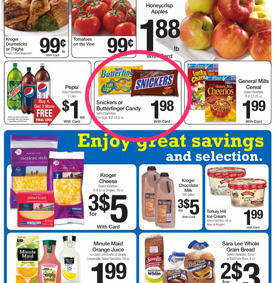 Kroger Awesome price on fun size candy bags! MyLitter One Deal At