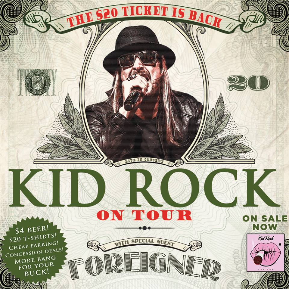 Get 2.00 off New Kid Rock Album with Kid Rock First Kiss Concert