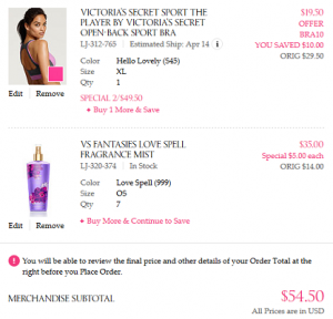 victoria secret coupon