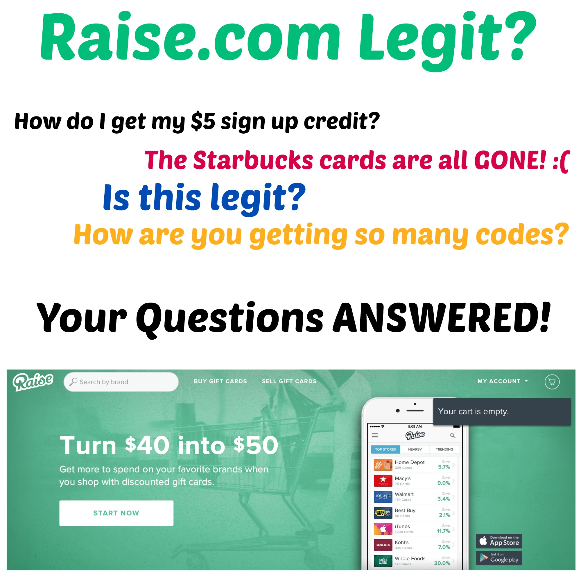 Raise.com Review and FAQ - MyLitter - One Deal At A Time