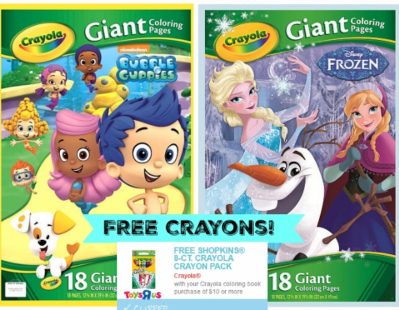 Toys R Us FREE Shopkins Crayons with 10 Coloring Book