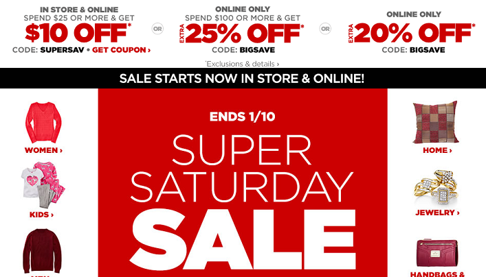 JCPenney: Up to 80% Off Clearance Sale (+ New $10 Off $25 Purchase Coupon)