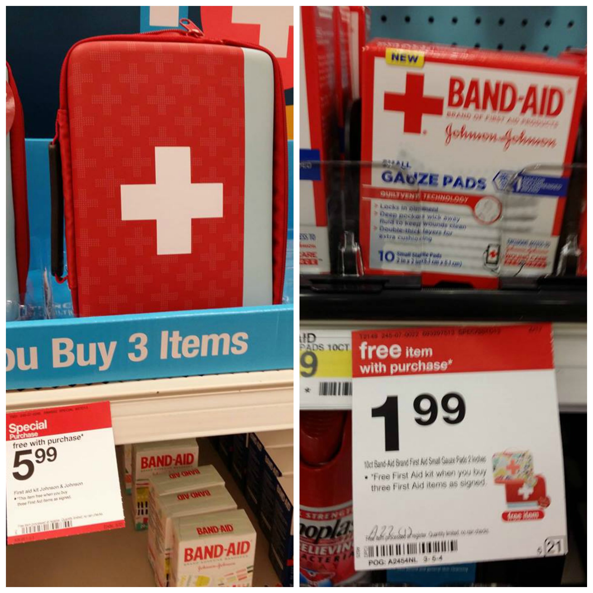BandAid Gauze and First Aid Bag 4.96! MyLitter One Deal At A Time