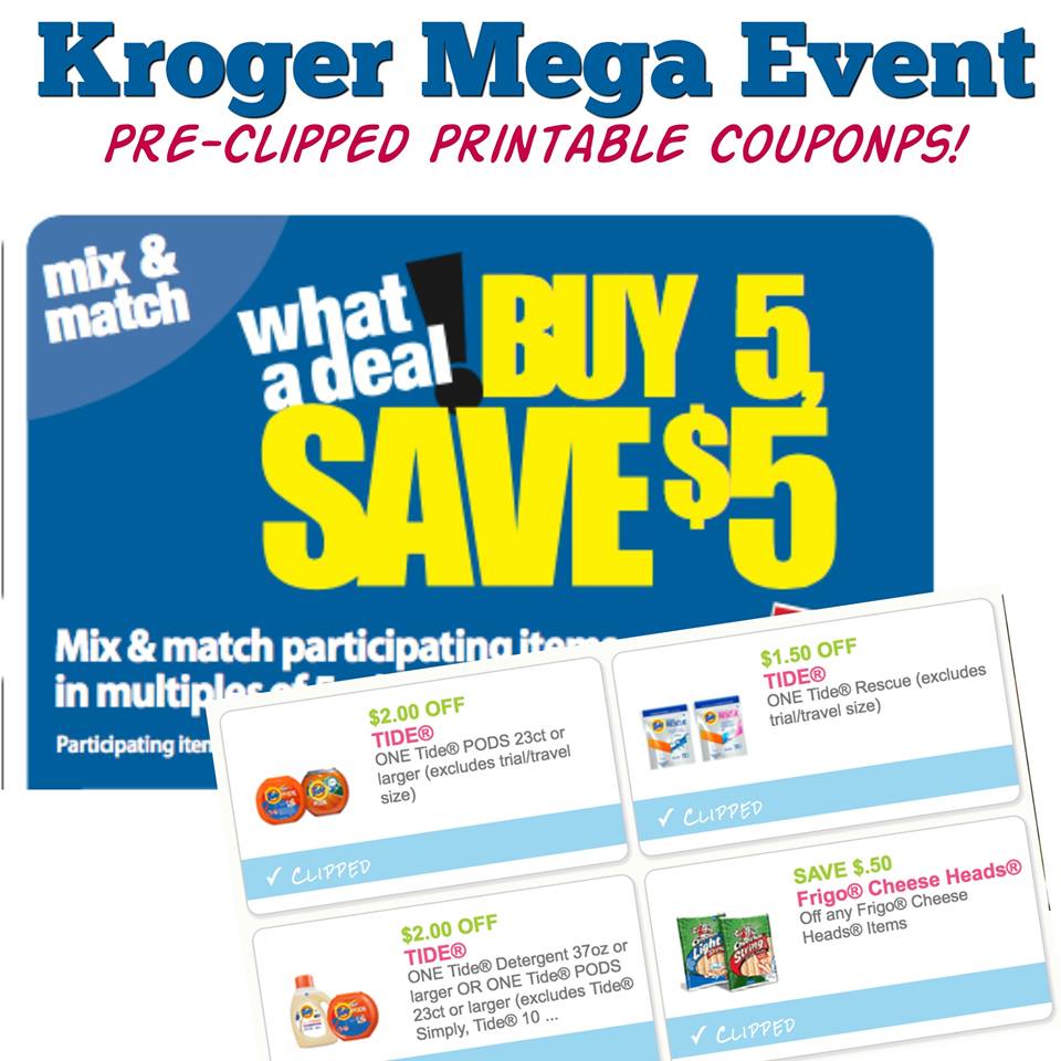 Kroger Mega Event PreClipped Coupons Ready to Go! MyLitter One