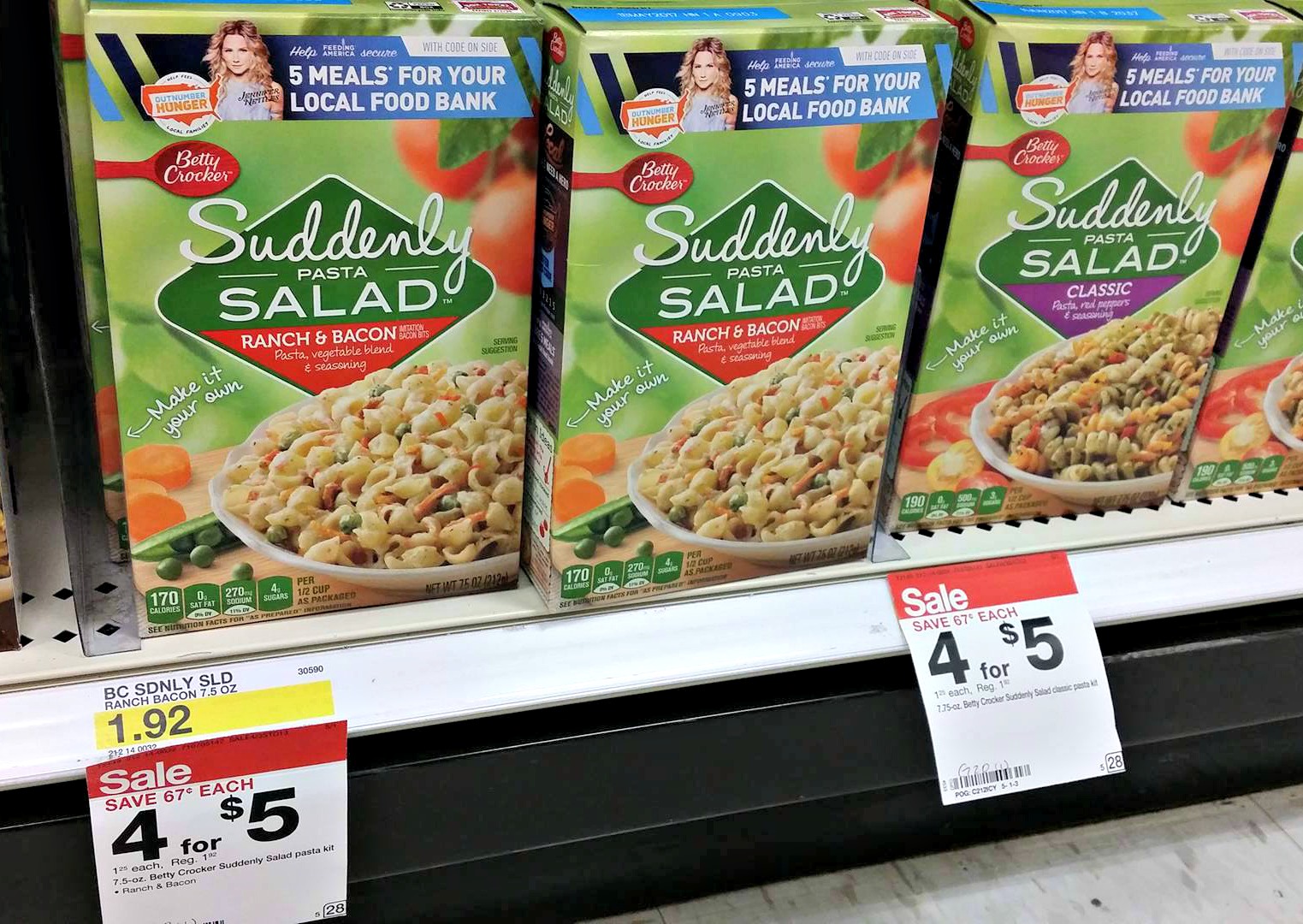 Target Suddenly Salad side dishes .63 cents!