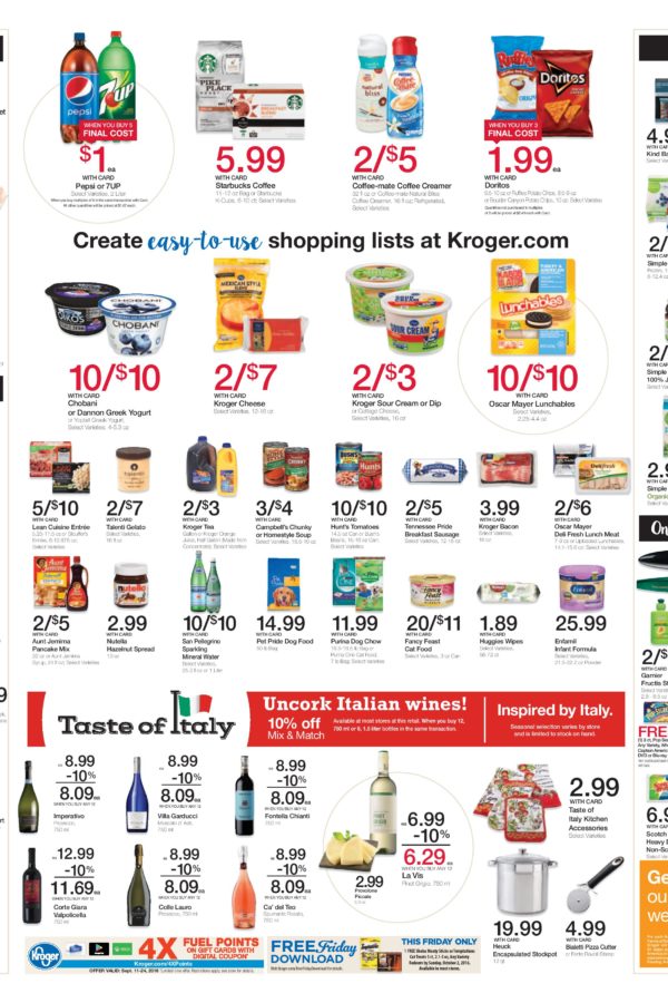 kroger sneak peek ad