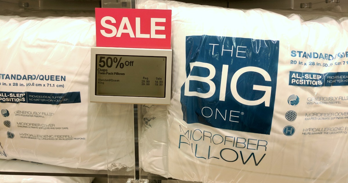 Kohl's The Big One Pillows only 2.79 (reg 11.99) MyLitter One
