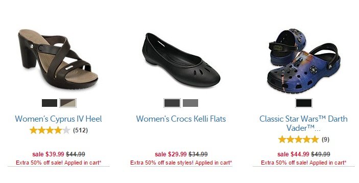 Extra 50% off Clearance Crocs 