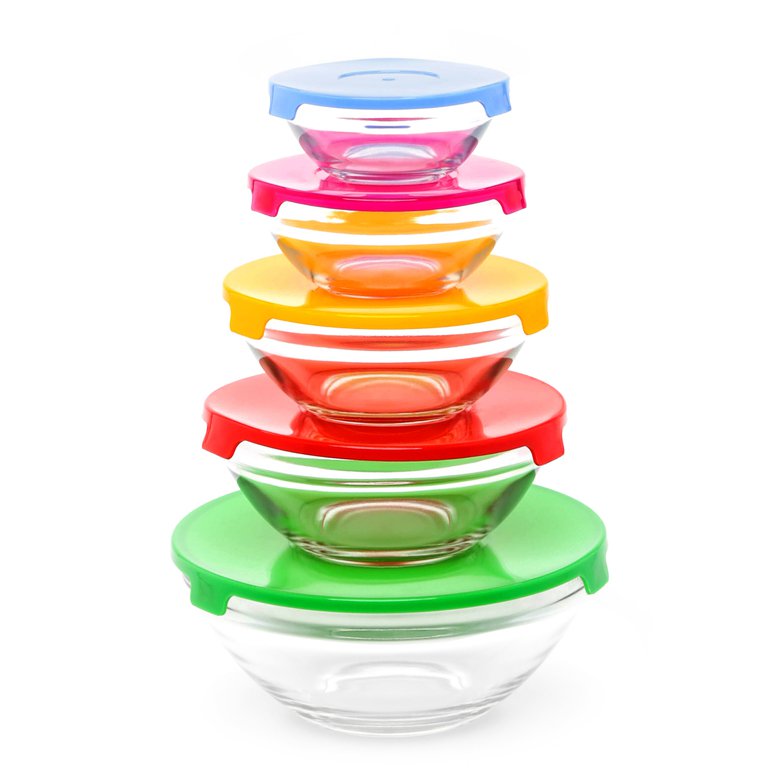 Hollar Kitchen 10Piece Glass Bowl & Lid Set 3! MyLitter One Deal
