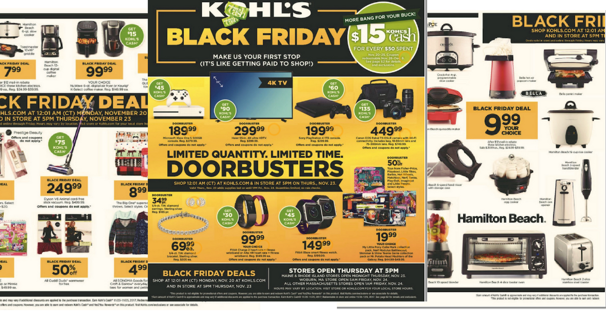 black friday kohls ad