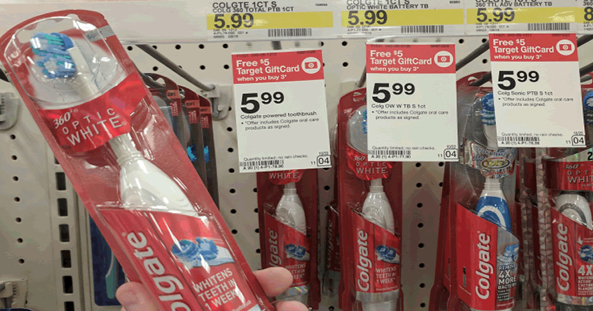 Target Deal Colgate 360 Optic White Battery Operated Toothbrushes