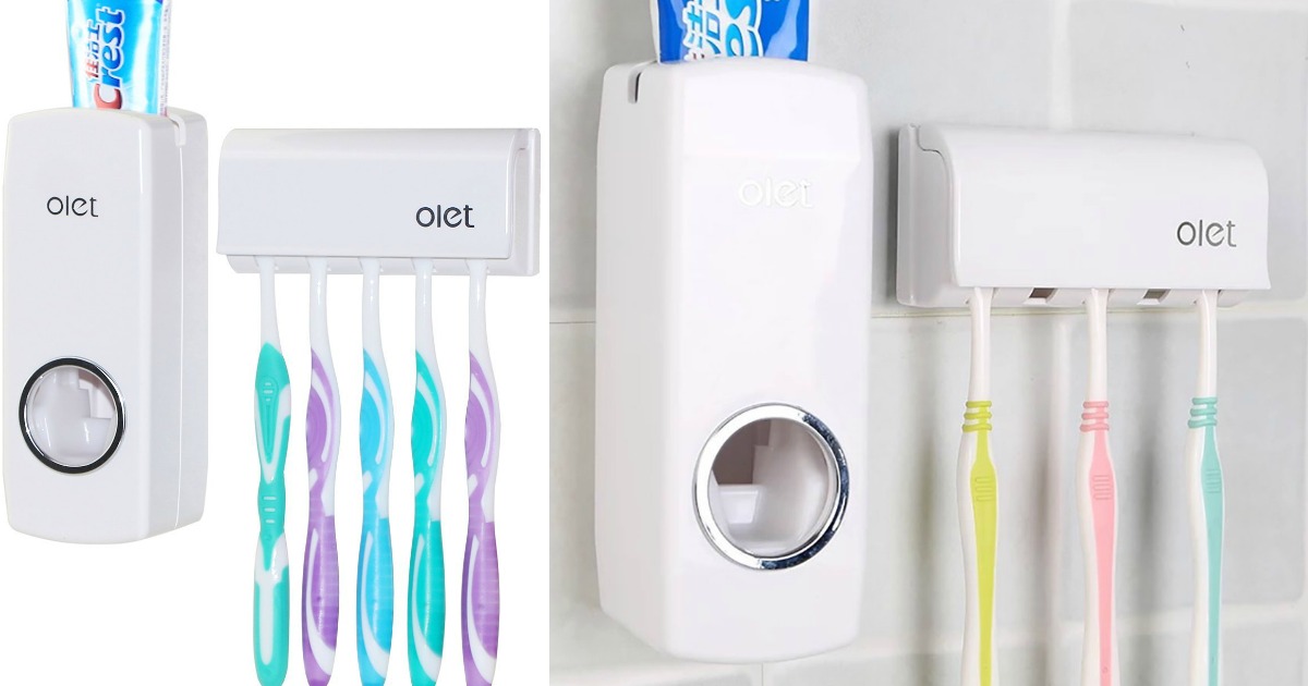 Amazon Automatic Toothpaste Dispenser w/ 5 Brushes 9.59