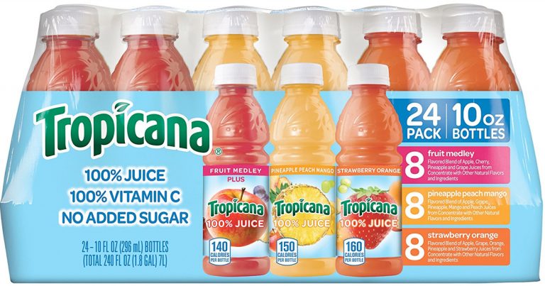 does tropicana apple juice have natural sugar in it