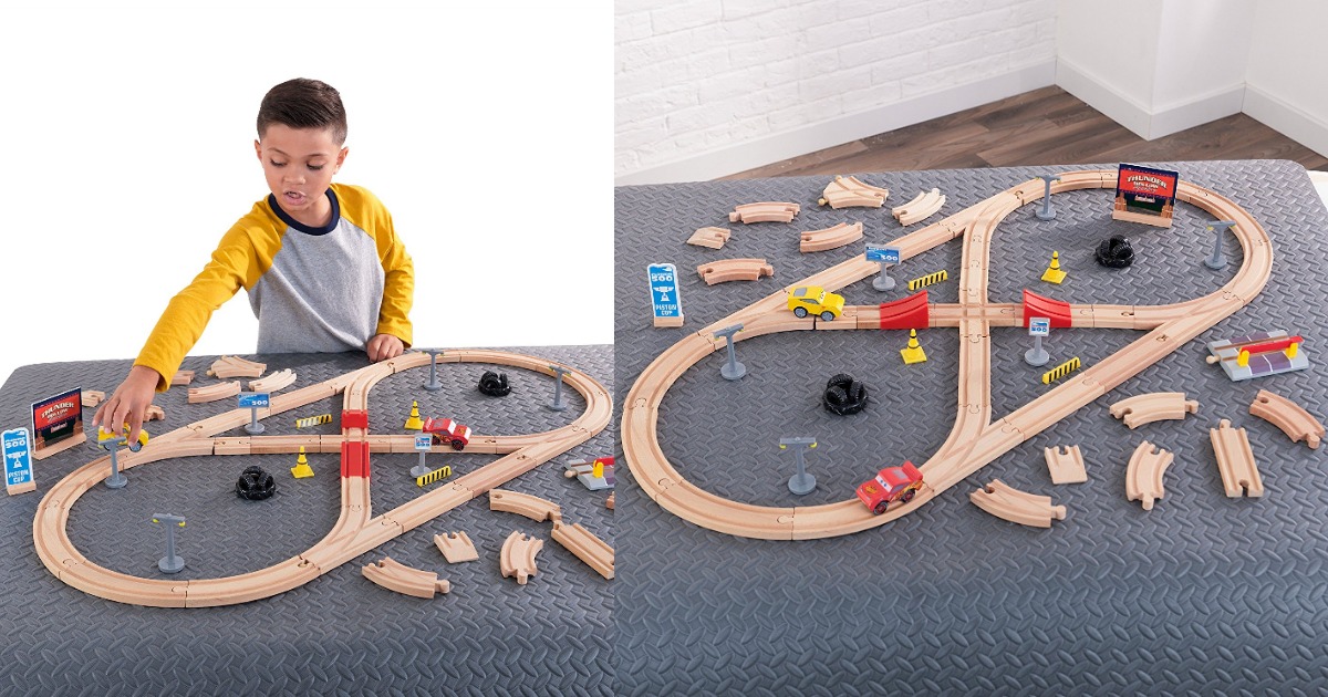 cars wooden race track