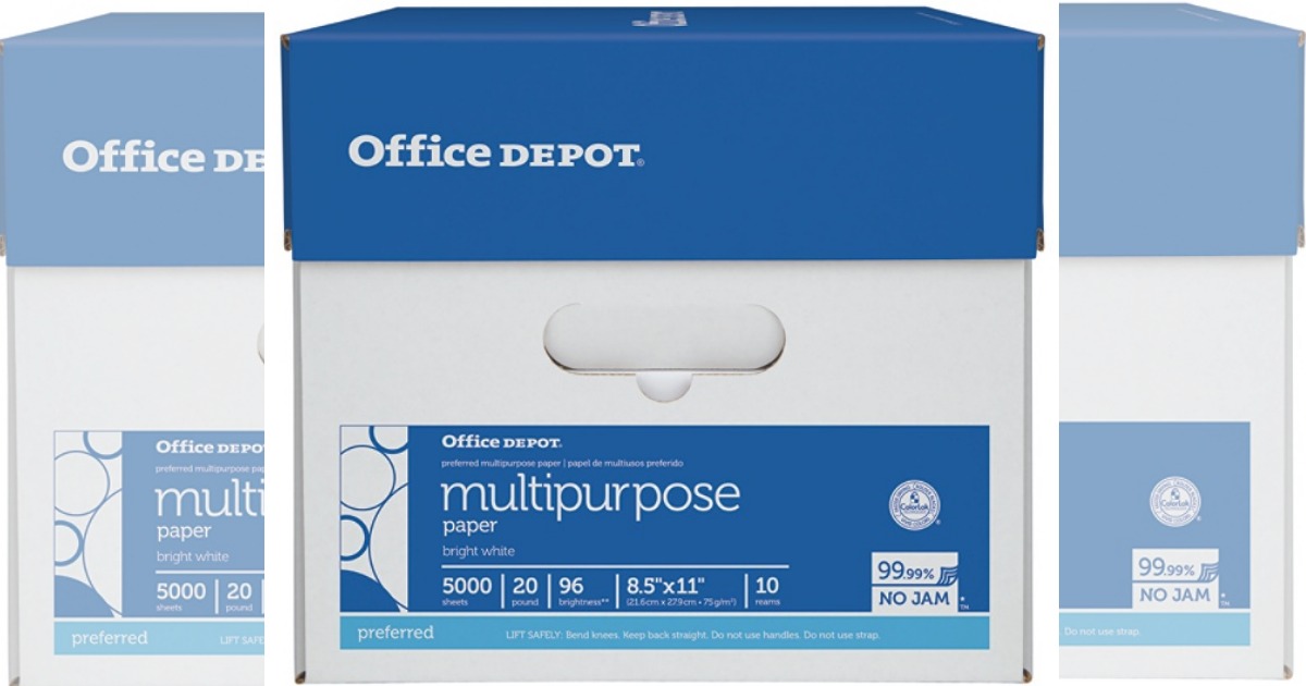 Office Depot Brand Multipurpose Paper (5000 Sheets) As Low As $4.99