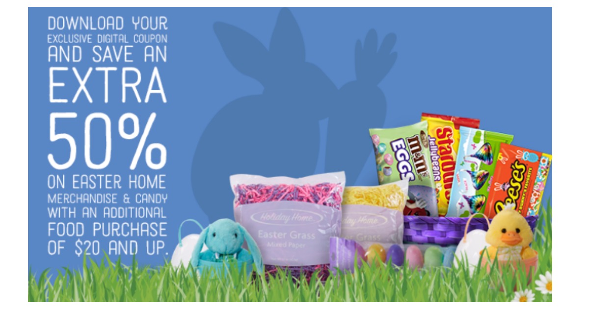 Kroger Save 50 on Easter Items Digital Coupon MyLitter One Deal