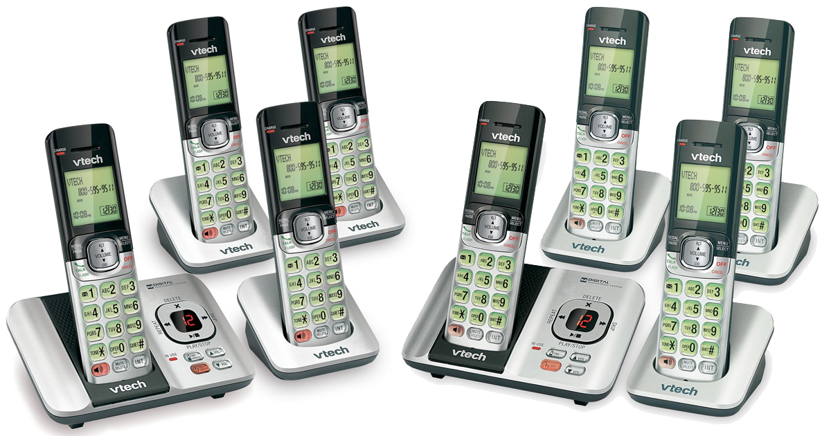 Amazon VTech DECT 6.0 Phone Answering System, 4 Cordless Handsets 48.