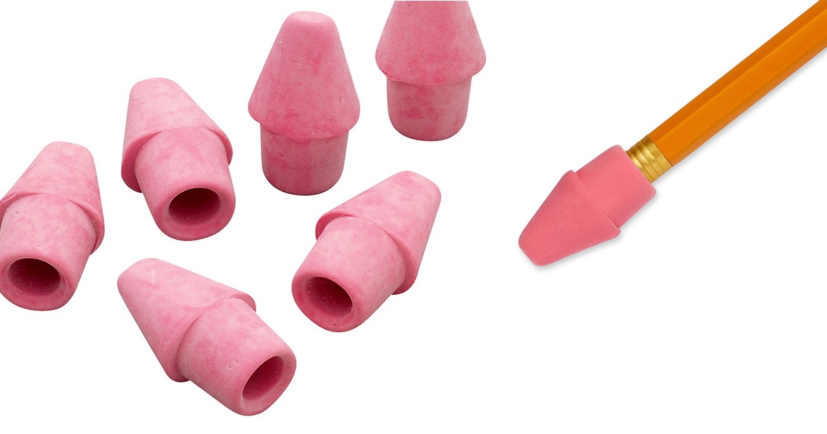 144 Count Arrowhead Pink Pearl Cap Erasers