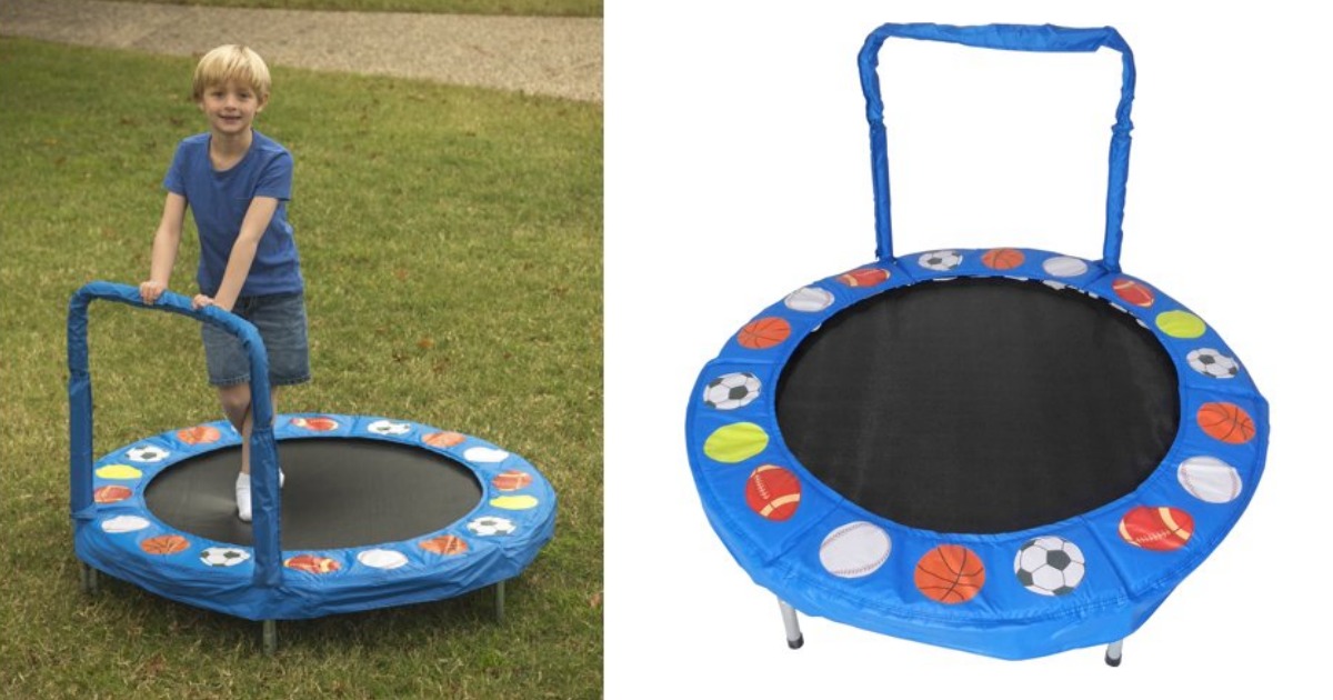 Walmart Jumpking Trampoline 4 Foot Bouncer For Kids Blue Sport Balls Only 24 99 Regular Price 89 Mylitter One Deal At A Time