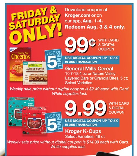 Kroger: General Mills Cereals only $0.99 (Friday & Saturday ONLY) -  MyLitter - One Deal At A Time