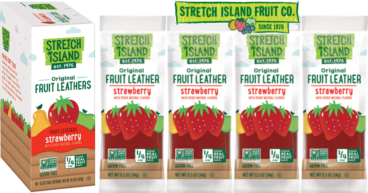 Amazon 30 Count Stretch Island Strawberry Fruit Leather Snacks 7.36