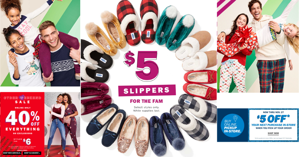 Old Navy: $5 Pajama Pants, Thermals, and Slippers (Today ONLY