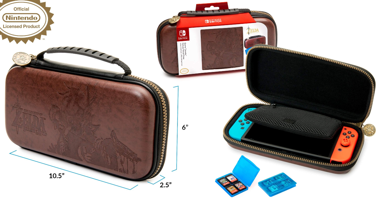 zelda switch case leather
