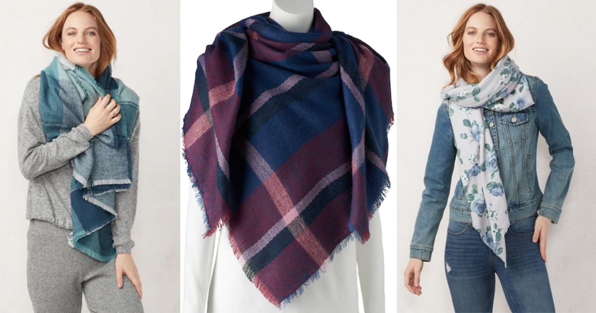 Kohl's Blanket Scarves as low as 7.49 each TODAY ONLY!