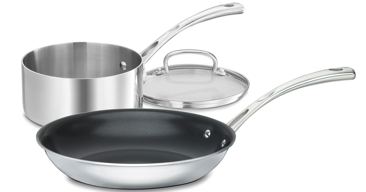 Walmart Cuisinart French Classic 3 Piece NonStick Cookware Set 29.99