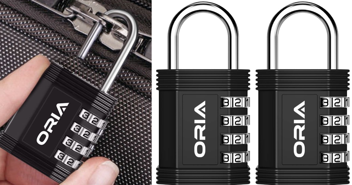 Set of 2, 4Digit Combination Padlocks Drop the Price with Coupon Code!