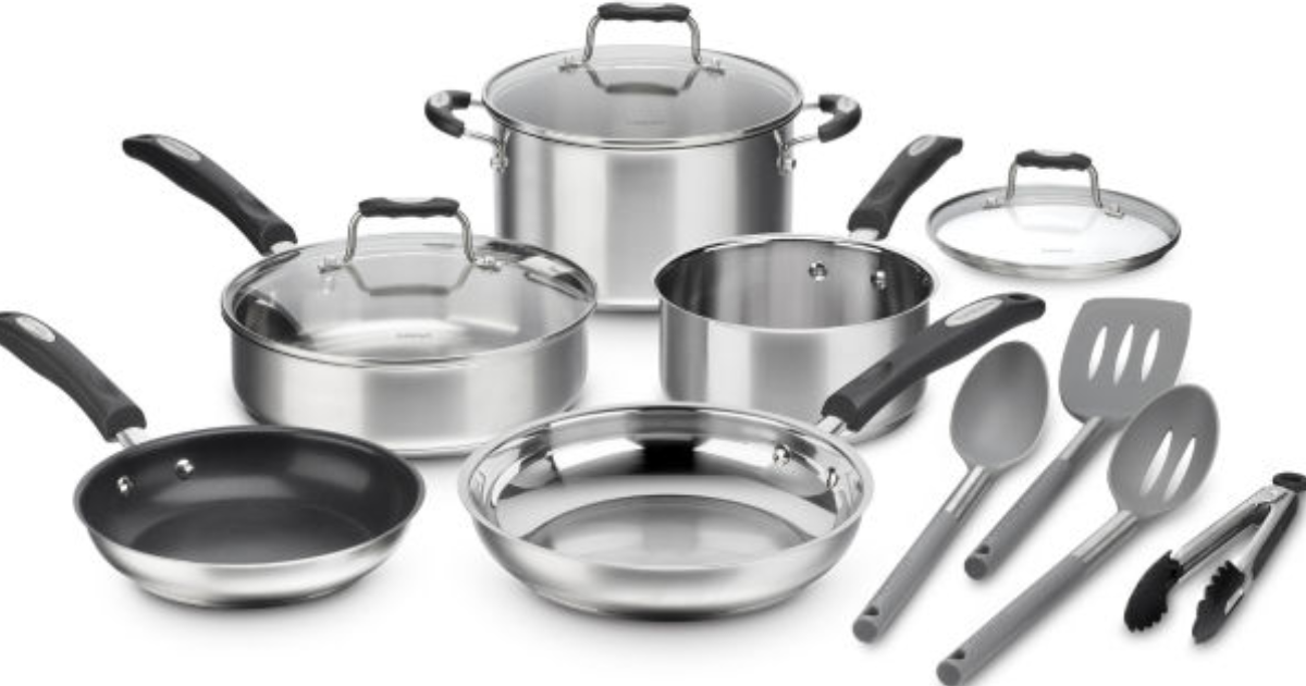 JCPenney Cuisinart Stainless Steel 12Pc. Cookware Set 69.99