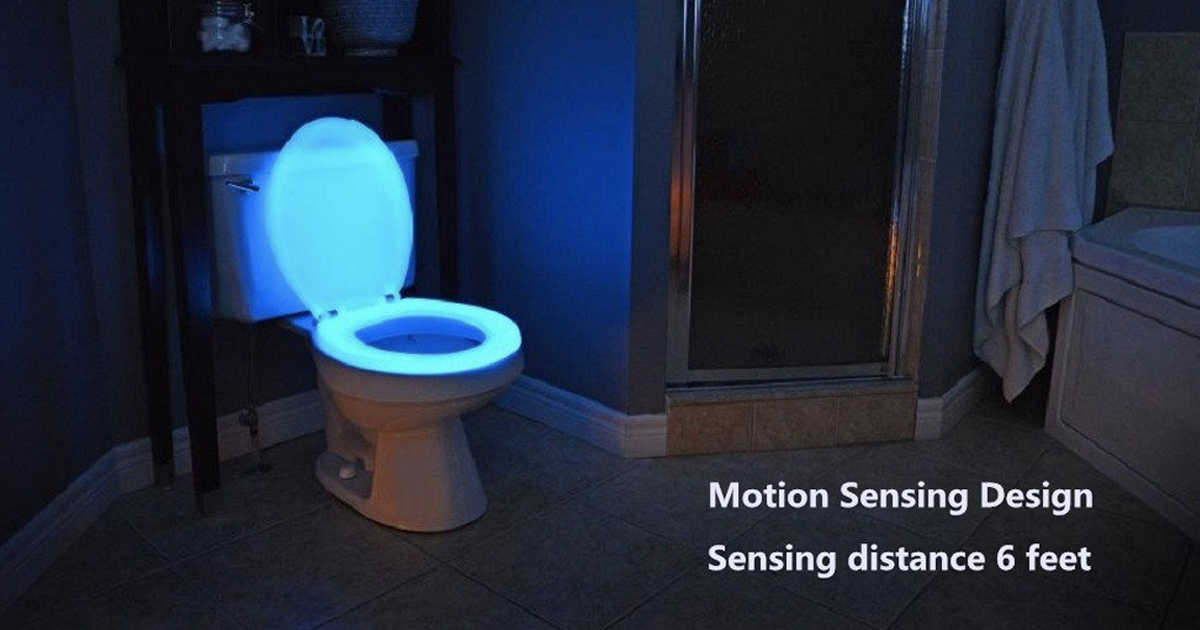 Amazon MultiColor Motion Sensor LED Toilet Night Light 13.59
