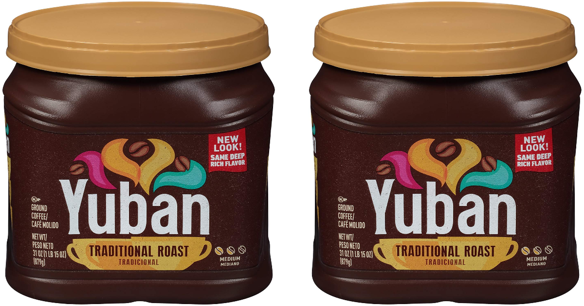 Yuban Ground Coffee Traditional Medium Roast, TWO 31 Ounce Cans