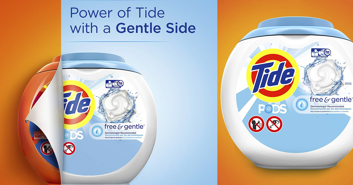 Limited Time Offer Tide Free and Gentle Laundry Detergent Pods, 81