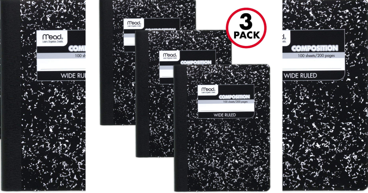 Mead Composition Notebooks 3Pack Back to School Deal