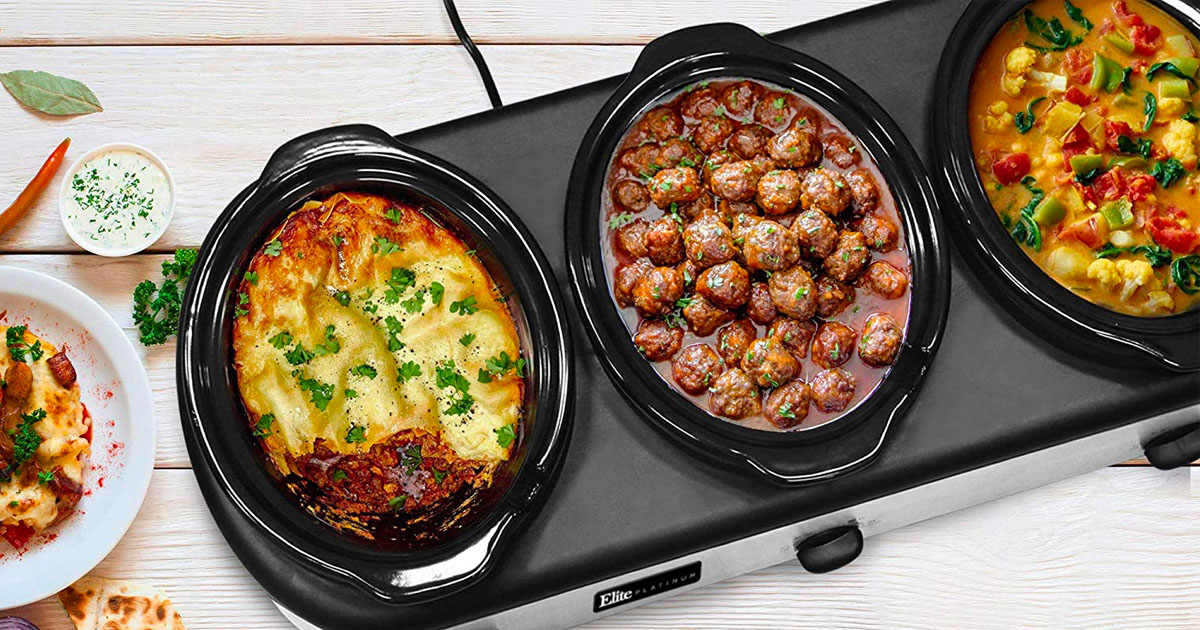 Limited Time Offer Triple Slow Cooker Buffet Server MyLitter One