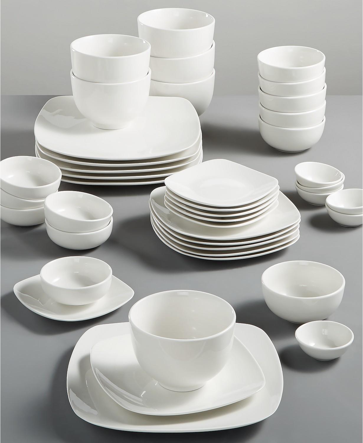 Gibson White Elements Dinnerware 42pc Set Macy's MyLitter One