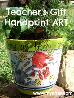 Teachers Gift Kids Handprint Art