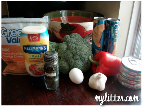 Ingredients croissant broccoli bread recipe