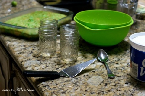 assembling cake jars