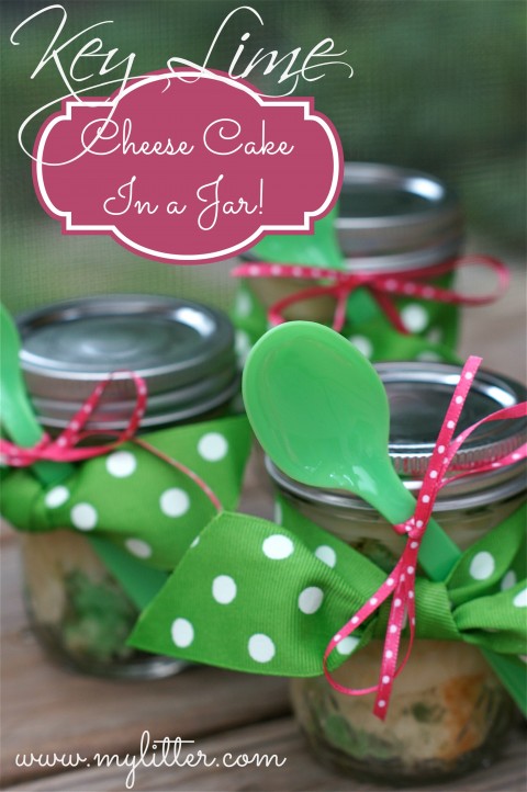 key lime Cheesecake in a jar