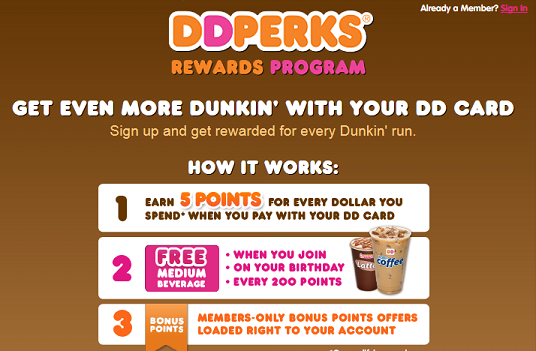 free medium drink at dunkin donuts