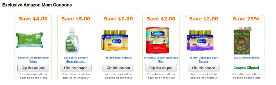 amazon mom coupons