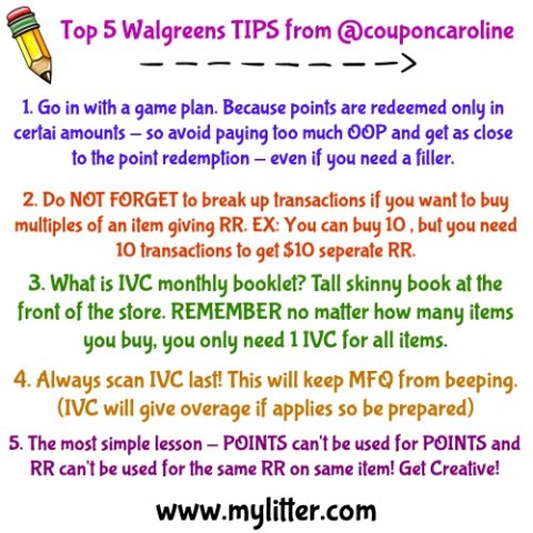 Day 6 Walgreens Tips