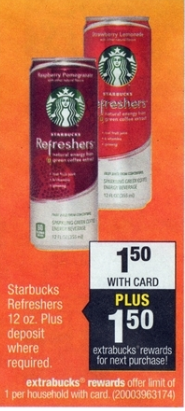 starbucks refreshers cvs deal