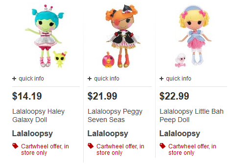 lalaloopsy target cartwheel deal